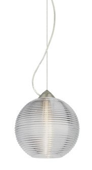 Besa Kristall 8 Pendant Satin Nickel Clear 1x9W LED (127|1KX-461600-LED-SN)