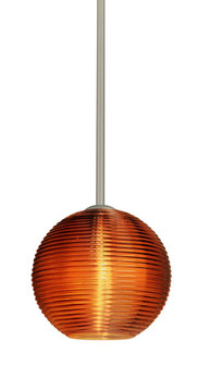 Besa Kristall 8 Pendant Satin Nickel Amber 1x9W LED (127|1TT-461682-LED-SN)