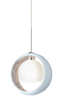 Besa Pendant Pogo Satin Nickel White/Inner Silver 1x5W LED (127|1XT-4293SF-LED-SN)