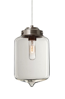 Besa Olin Pendant Satin Nickel Clear 1x60W Medium Base T10 (127|1JC-OLINCL-SN)
