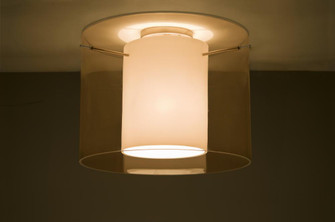 Besa Ceiling Pahu 16 Satin Nickel Transparent Armagnac/Opal 1x150W Medium Base A21 (127|1KM-G00707-SN)