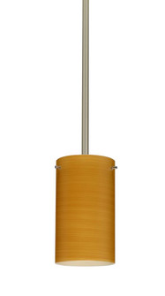 Besa Stem Stilo 7 Pendant Satin Nickel Oak 1x40W B10 Med (127|1TT-4404OK-MED-SN)