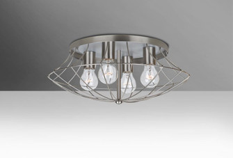 Besa Ceiling Spezza 18 Satin Nickel 4x100W Medium Base (127|SPEZZA18C-SN)