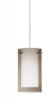 Besa Pendant Pahu 4 Satin Nickel Transparent Smoke/Opal 1x35W MAX GY6.35 Base (127|XP-S44007-SN)