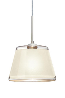 Besa Pendant Pica 9 Satin Nickel White Sand 1x9W LED (127|1JT-PIC9WH-LED-SN)