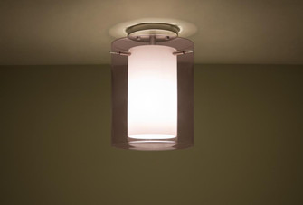 Besa Ceiling Pahu 8 Satin Nickel Transparent Amethyst/Opal 1x11W LED (127|1KM-A00607-LED-SN)