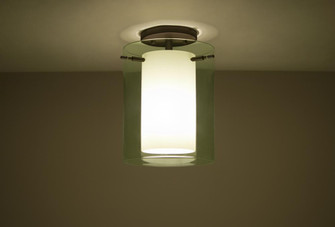 Besa Ceiling Pahu 8 Bronze Transparent Olive/Opal 1x11W LED (127|1KM-L00607-LED-BR)