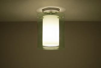 Besa Ceiling Pahu 8 Satin Nickel Transparent Olive/Opal 1x11W LED (127|1KM-L00607-LED-SN)