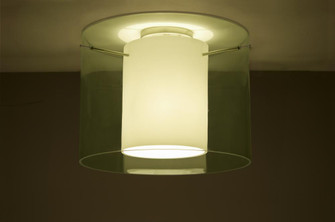 Besa Ceiling Pahu 16 Satin Nickel Transparent Olive/Opal 1x11W LED (127|1KM-L00707-LED-SN)