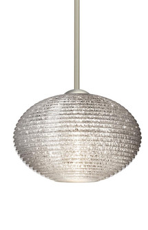 Besa Pendant Pape 12 Satin Nickel Glitter 1x9W LED (127|1TT-4913GL-LED-SN)