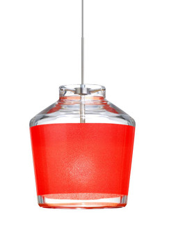 Besa Pendant Pica 6 Satin Nickel Red Sand 1x5W LED (127|1XT-PIC6RD-LED-SN)