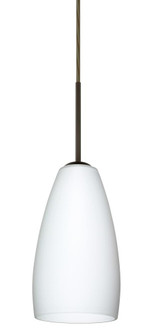 Besa Chrissy Pendant Bronze Opal Matte 1x50W B10 Medium Base (127|1BC-150907-MED-BR)