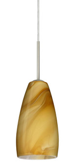 Besa Chrissy Pendant Satin Nickel Honey 1x50W B10 Medium Base (127|1BC-1509HN-MED-SN)