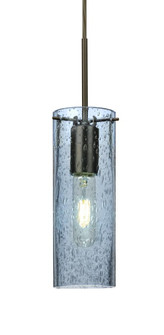 Besa, Juni 10 Cord Pendant, Blue Bubble, Bronze, 1x60W Medium Base (127|1JC-JUNI10BL-BR)