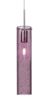 Besa, Juni 16 Cord Pendant, Plum Bubble, Satin Nickel, 1x60W Medium Base (127|1JC-JUNI16PL-SN)