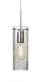 Besa, Juni 10 Cord Pendant, Clear Bubble, Satin Nickel, 1x4W LED Filament (127|1JC-JUNI10CL-EDIL-SN)