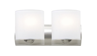 Besa, Celtic Vanity, Opal Glossy/Clear, Satin Nickel Finish, 2x9W LED (127|2WZ-CELTICCL-LED-SN)