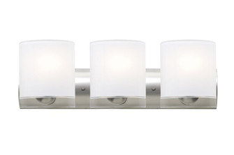 Besa, Celtic Vanity, Opal Glossy/Clear, Satin Nickel Finish, 3x9W LED (127|3WZ-CELTICCL-LED-SN)
