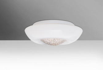 Besa, Gleem 12 Ceiling, Opal Glossy/Clear, 1x17W LED (127|GLEEM12CLC-LED)