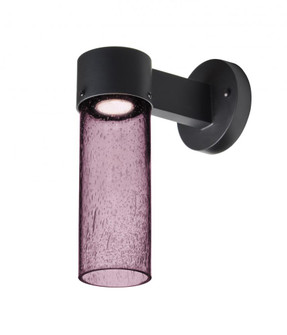Besa, Juni 10 Outdoor Sconce, Plum Bubble, Black Finish, 1x4W LED (127|JUNI10PL-WALL-LED-BK)