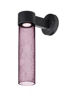 Besa, Juni 16 Outdoor Sconce, Plum Bubble, Black Finish, 1x4W LED (127|JUNI16PL-WALL-LED-BK)