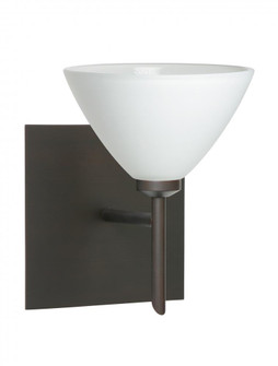 Besa Wall With SQ Canopy Domi Bronze White 1x5W LED (127|1SW-174307-LED-BR-SQ)