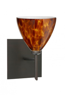 Besa Wall With SQ Canopy Mia Bronze Amber Cloud 1x5W LED (127|1SW-177918-LED-BR-SQ)