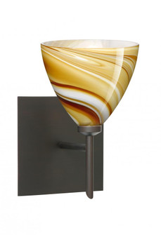 Besa Wall With SQ Canopy Mia Bronze Honey 1x5W LED (127|1SW-1779HN-LED-BR-SQ)