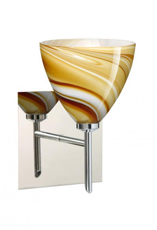 Besa Wall With SQ Canopy Mia Chrome Honey 1x5W LED (127|1SW-1779HN-LED-CR-SQ)