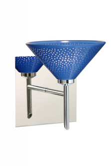 Besa Wall With SQ Canopy Kona Chrome Blue Starpoint 1x5W LED (127|1SW-282484-LED-CR-SQ)