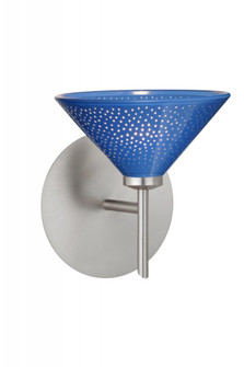 Besa Wall Kona Satin Nickel Blue Starpoint 1x5W LED (127|1SW-282484-LED-SN)