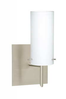 Besa Wall With SQ Canopy Copa 3 Satin Nickel Opal Matte 1x5W LED (127|1SW-440307-LED-SN-SQ)