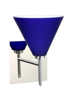 Besa Wall With SQ Canopy Kani Chrome Cobalt Blue Matte 1x5W LED (127|1SW-5121CM-LED-CR-SQ)