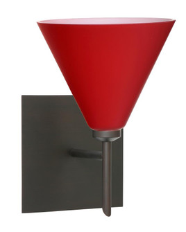 Besa Wall With SQ Canopy Kani Bronze Ruby Matte 1x5W LED (127|1SW-5121RM-LED-BR-SQ)
