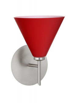 Besa Wall Kani Satin Nickel Ruby Matte 1x5W LED (127|1SW-5121RM-LED-SN)