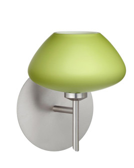 Besa Wall Peri Satin Nickel Chartreuese 1x5W LED (127|1SW-541035-LED-SN)