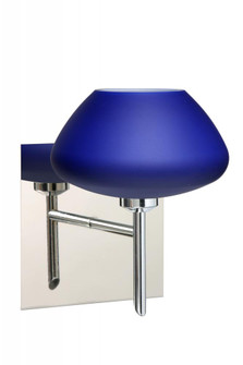 Besa Wall With SQ Canopy Peri Chrome Blue Matte 1x5W LED (127|1SW-541087-LED-CR-SQ)