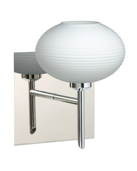 Besa Wall With SQ Canopy Lasso Chrome Opal Matte 1x5W LED (127|1SW-561207-LED-CR-SQ)