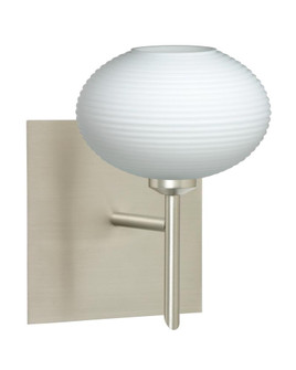 Besa Wall With SQ Canopy Lasso Satin Nickel Opal Matte 1x5W LED (127|1SW-561207-LED-SN-SQ)