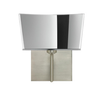 Besa Groove Wall With SQ Canopy 1SW Mirror-Frost Satin Nickel 1x5W LED (127|1SW-6773MR-LED-SN-SQ)