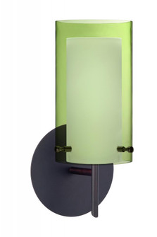 Besa Pahu 4 Wall 1SW Transparent Olive/Opal Bronze 1x5W LED (127|1SW-L44007-LED-BR)