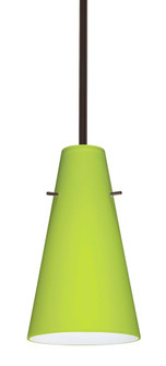 Besa Cierro Stem Pendant Bronze Chartreuse 1x9W LED (127|1TT-412435-LED-BR)