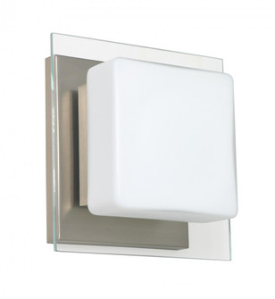 Besa Wall Alex Satin Nickel Opal/Clear 1x5W LED (127|1WS-773539-LED-SN)