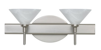 Besa Wall Kona Satin Nickel Marble 2x5W LED (127|2SW-117652-LED-SN)