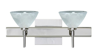 Besa Wall With SQ Canopy Domi Chrome Marble 2x5W LED (127|2SW-174352-LED-CR-SQ)