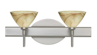 Besa Wall Domi Satin Nickel Mocha 2x5W LED (127|2SW-174383-LED-SN)