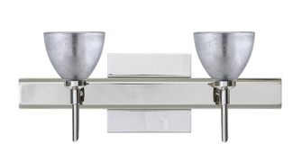 Besa Divi Wall With SQ Canopy 2SW Silver Foil Chrome 2x5W LED (127|2SW-1758SF-LED-CR-SQ)