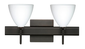 Besa Wall With SQ Canopy Mia Bronze Opal Matte 2x5W LED (127|2SW-177907-LED-BR-SQ)