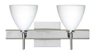 Besa Wall With SQ Canopy Mia Chrome Opal Matte 2x5W LED (127|2SW-177907-LED-CR-SQ)