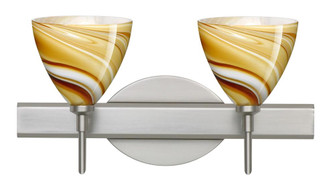 Besa Wall Mia Satin Nickel Honey 2x5W LED (127|2SW-1779HN-LED-SN)